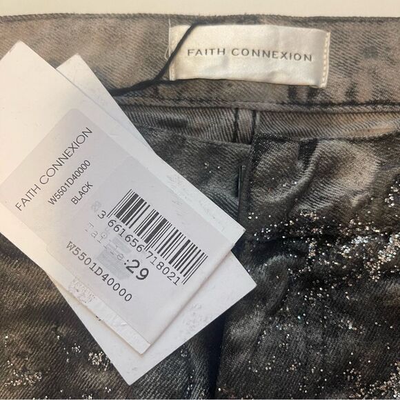 Faith Connexion Grey metallic jeans in size 29 - Picture 5 of 8
